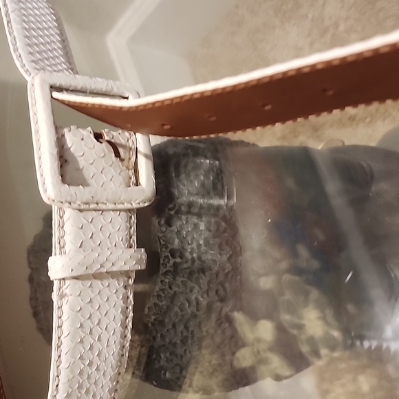 WHITE PYTHON SHARI'S PLACE BELT - Picture 5 of 10